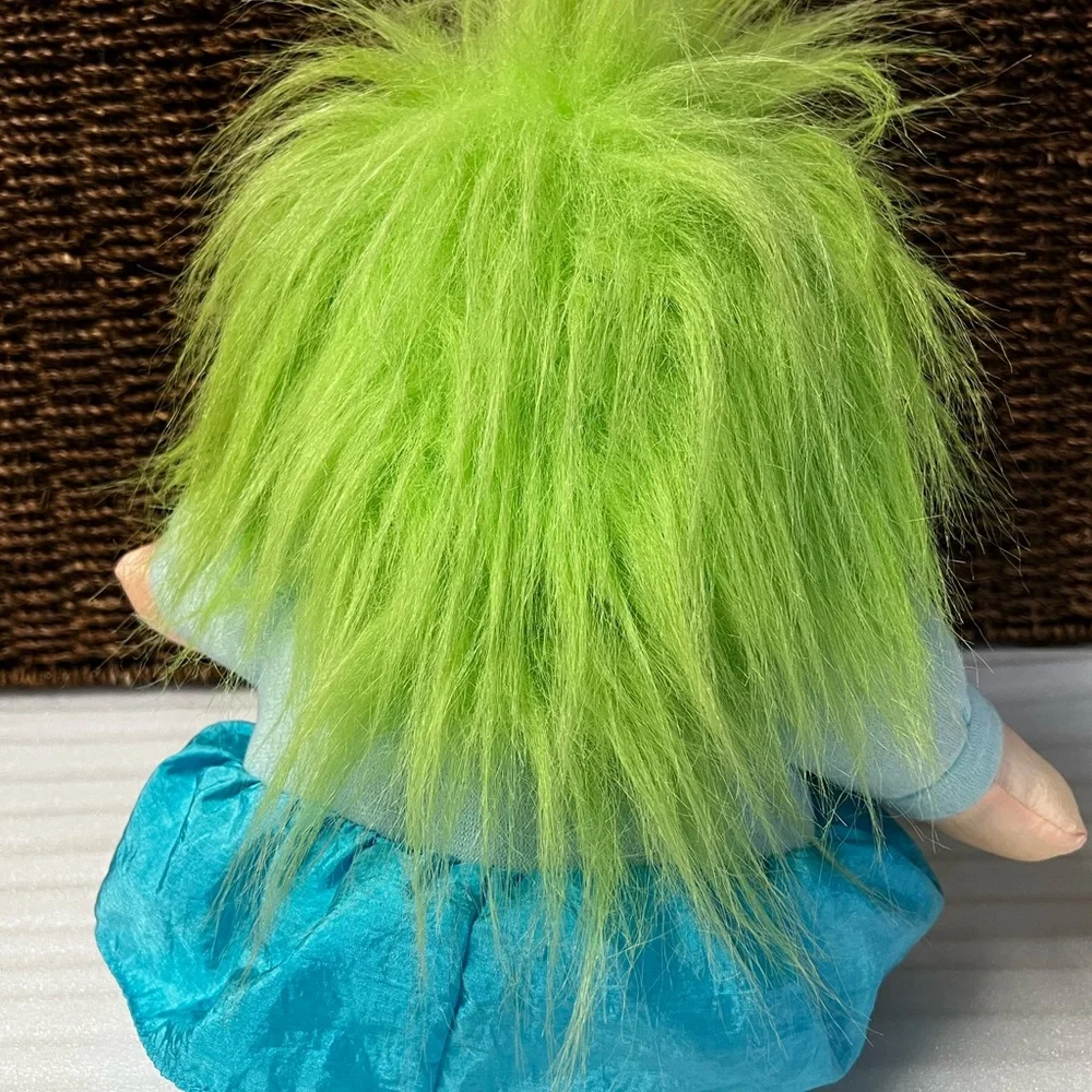 Vintage Norfin ParaCutes Troll Doll with Green Hair Tourist with Camera Plush